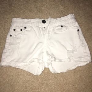 girls white shorts